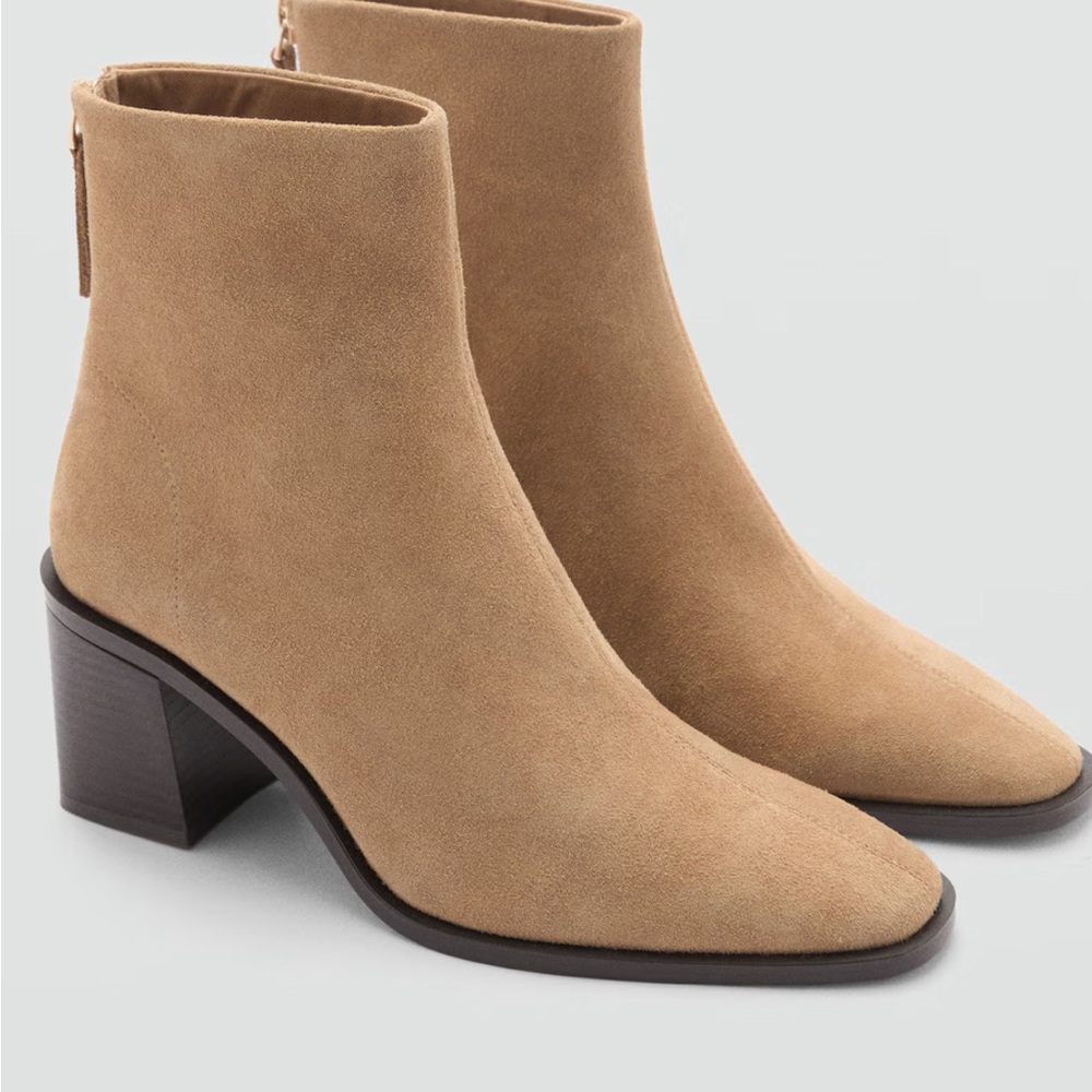 Mango Suede Ankle Booties